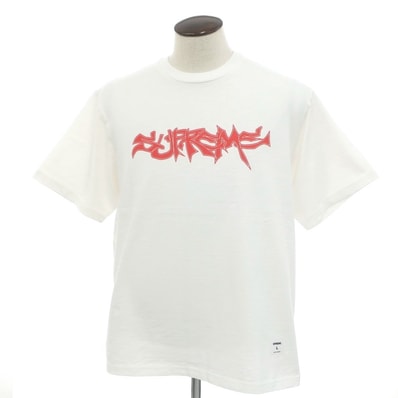 【中古】シュプリーム Supreme 2025年春夏 Mental S/S Top コットン クルーネック 半袖Tシャツ ホワイト【サイズL】【メンズ】