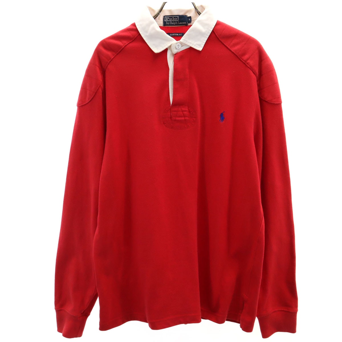 Polo by Ralph Lauren ポロバイラルフローレン 長袖 ラガー ポロシャツ M レッド