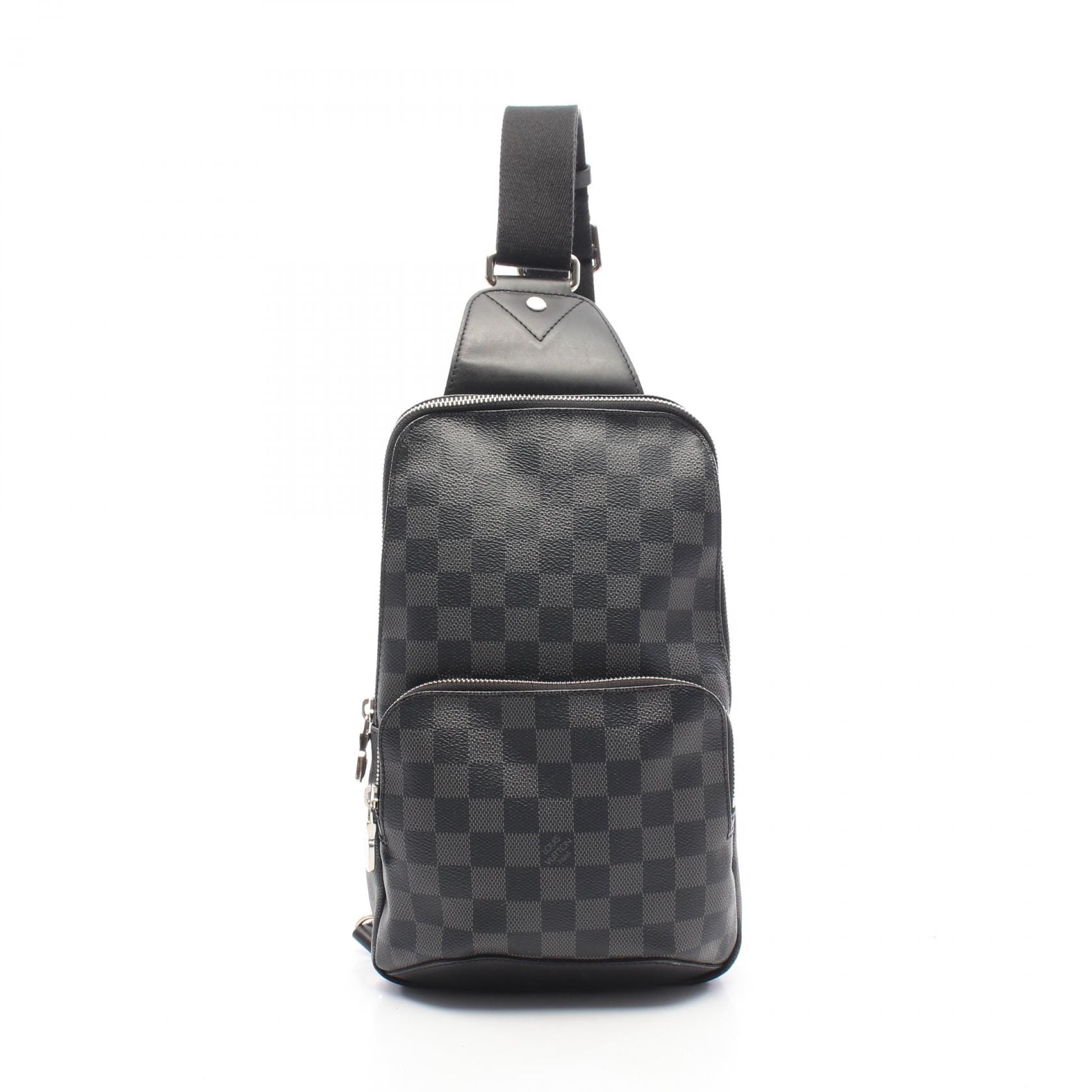 ルイ・ヴィトン LOUIS VUITTON アヴェニュー スリングバッグ ダミエグラフィット ウエストバッグ ボディバッグ バッグ PVCコーティングキャンバス レザー メンズ ブラック系 N41719 【中古】