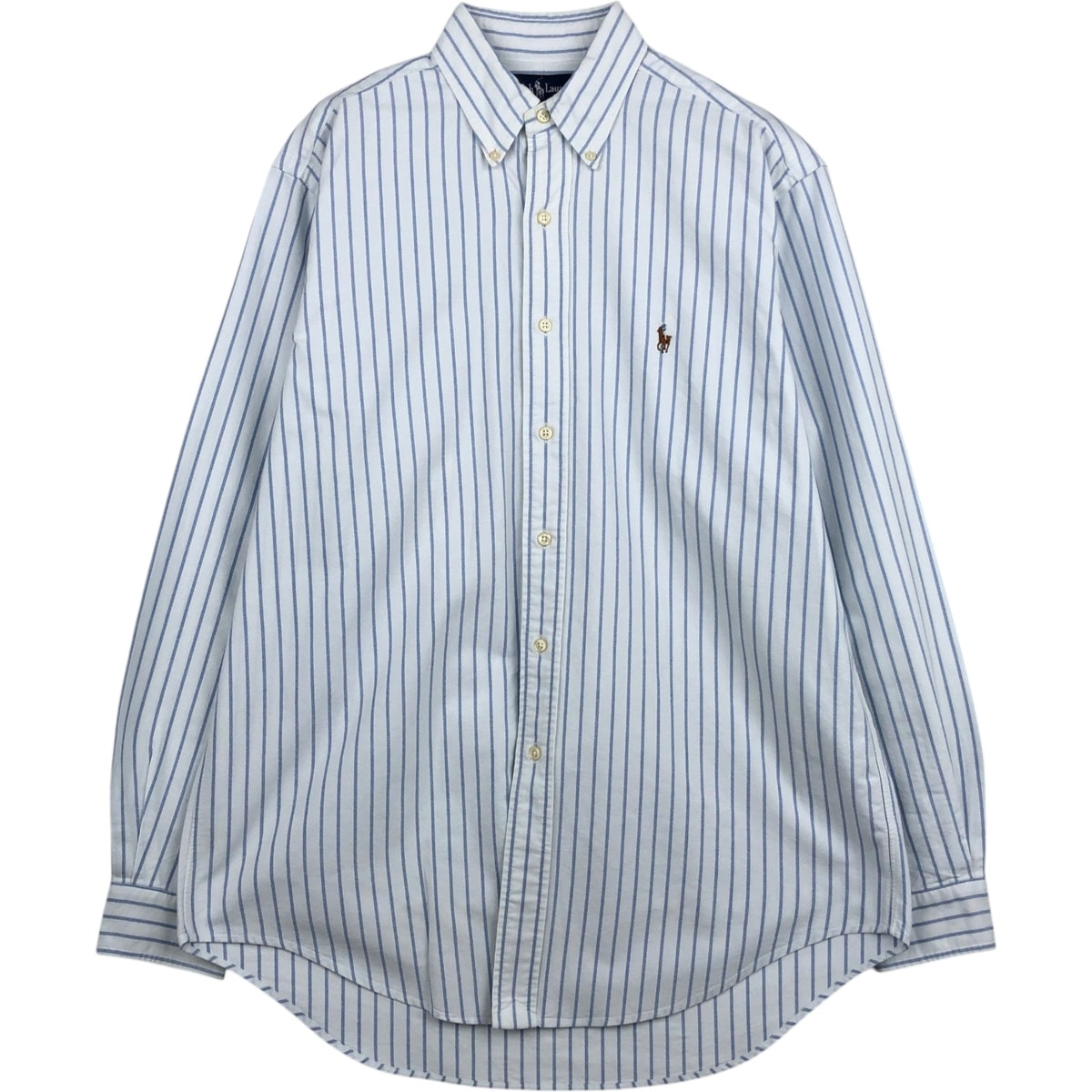 古着 ラルフローレン Ralph Lauren YARMOUTH 長袖 ボタンダウンストライプシャツ メンズM相当/eaa628763