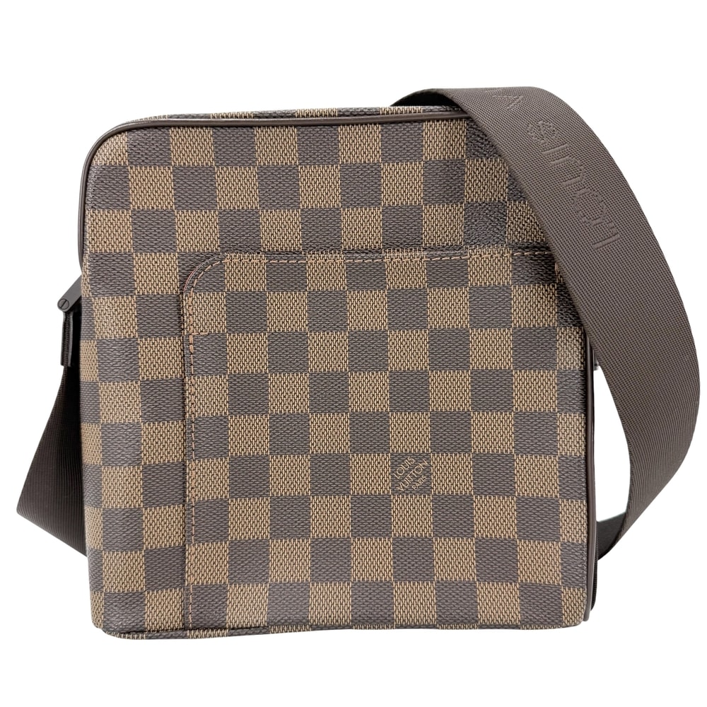 LOUIS VUITTON ルイヴィトン ショルダーバッグ オラフPM 肩掛け 斜め掛け N41442 ダミエキャンバス ブラウン 茶 ゴールド金具 レディース 美品【中古品】