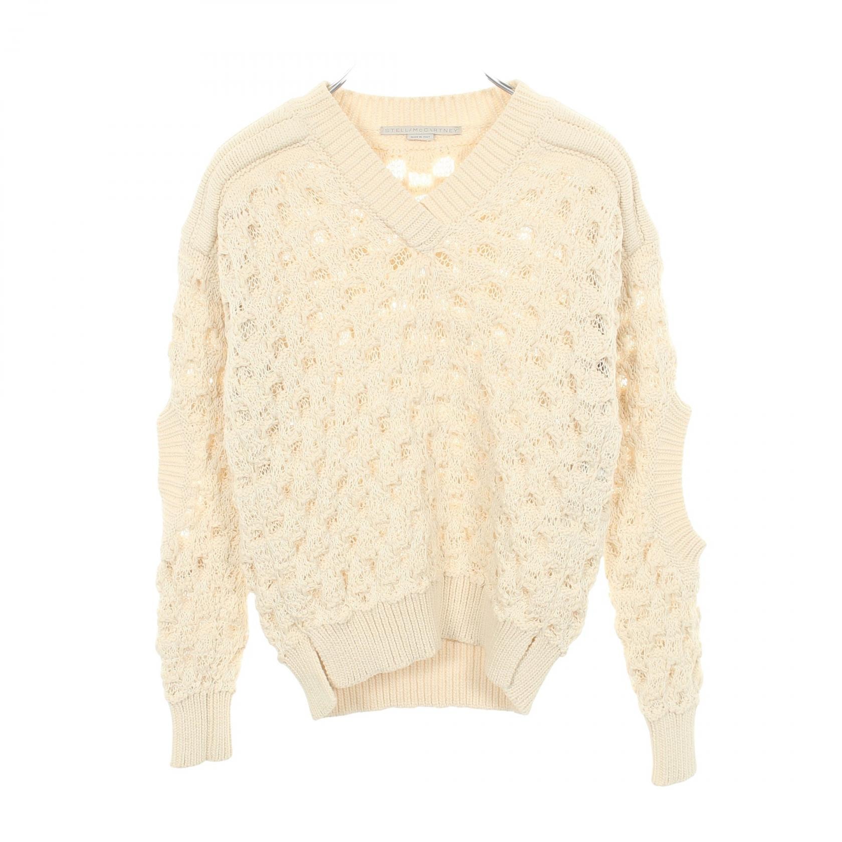 ステラマッカートニー Stella McCartney ローゲージ ニット 衣料品 トップス コットン レディース アイボリー系 6K0038 【中古】