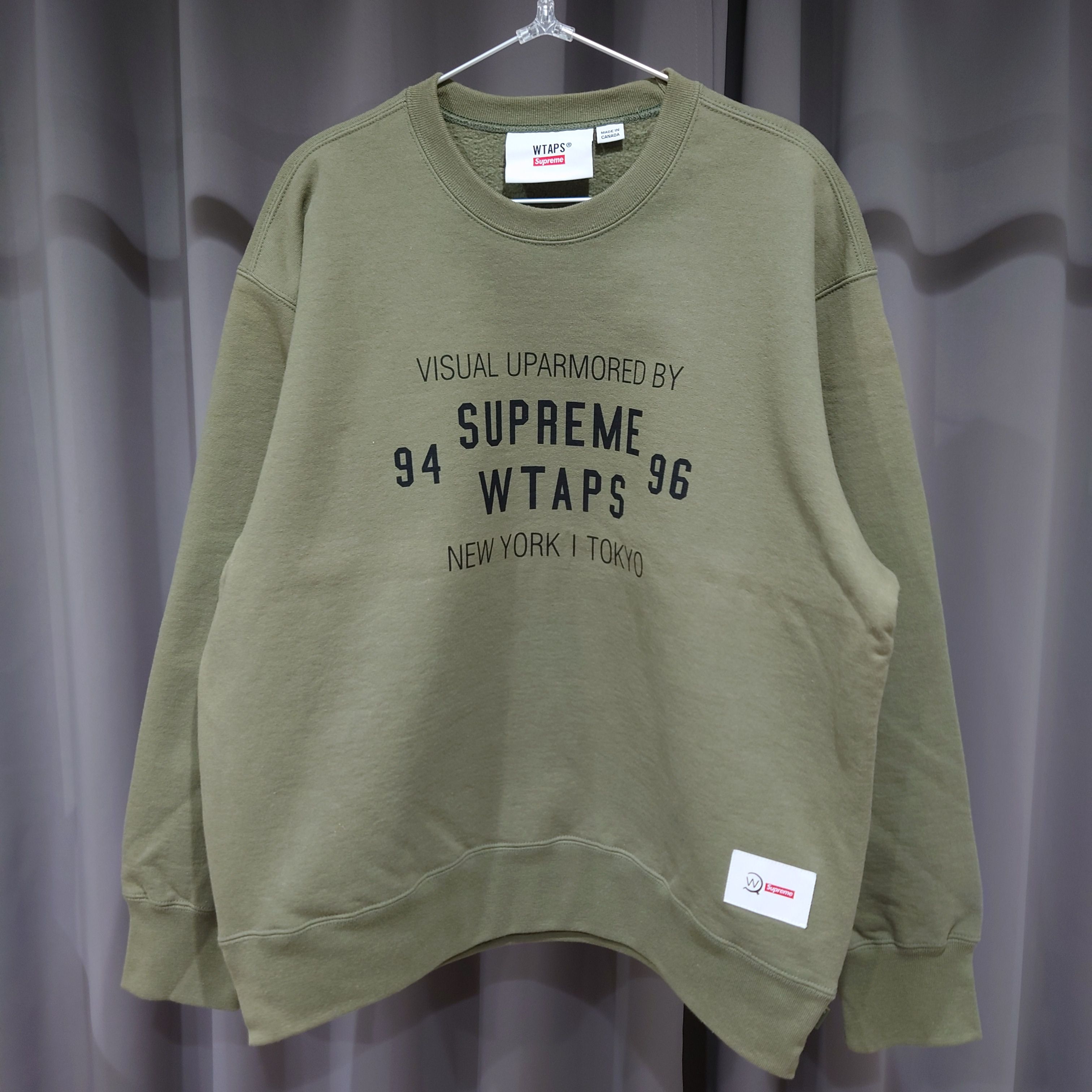 Supreme / WTAPS Crewneck "Light Olive"