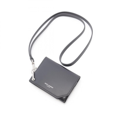 サンローランパリ SAINT LAURENT PARIS カードケース アクセサリー レザー メンズ レディース ブラック系 798311AADAQ1000 【新品】