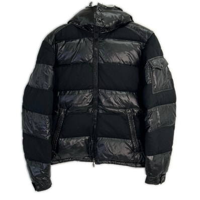 モンクレール MAYA 素材切替 ブラック ダウンジャケット 2