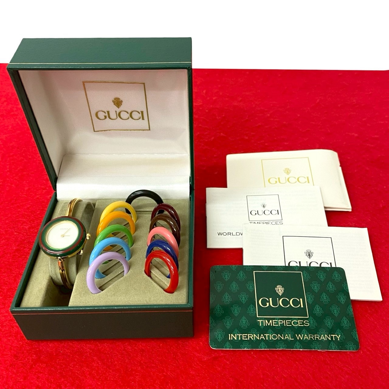 GUCCI グッチ チェンジベゼル S シェリーライン GP プラスチック 腕時計 ゴールド
 40917