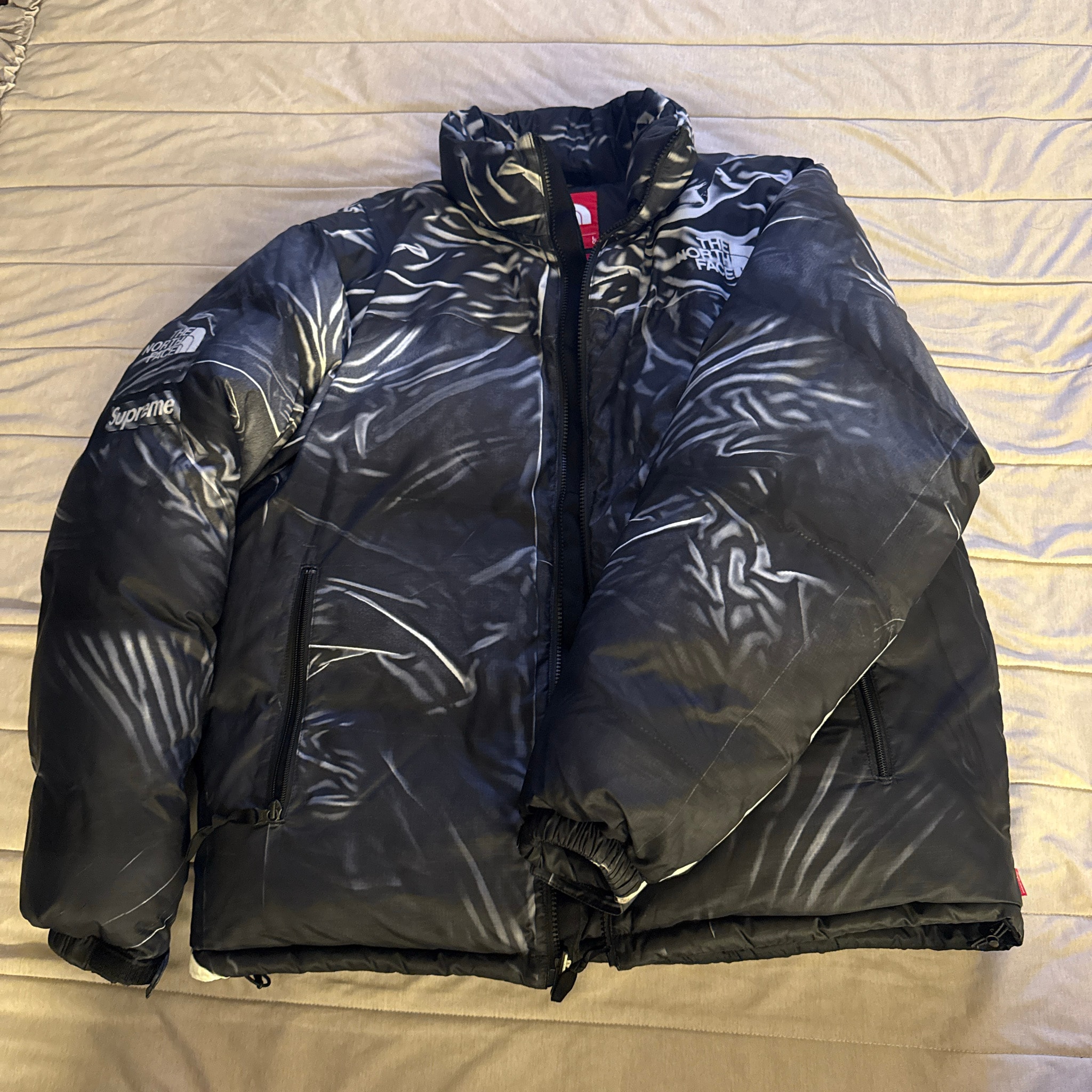 Supreme x The North Face Trompe Loeil Printed Nuptse Jacket "Black"