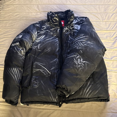 Supreme x The North Face Trompe Loeil Printed Nuptse Jacket "Black"