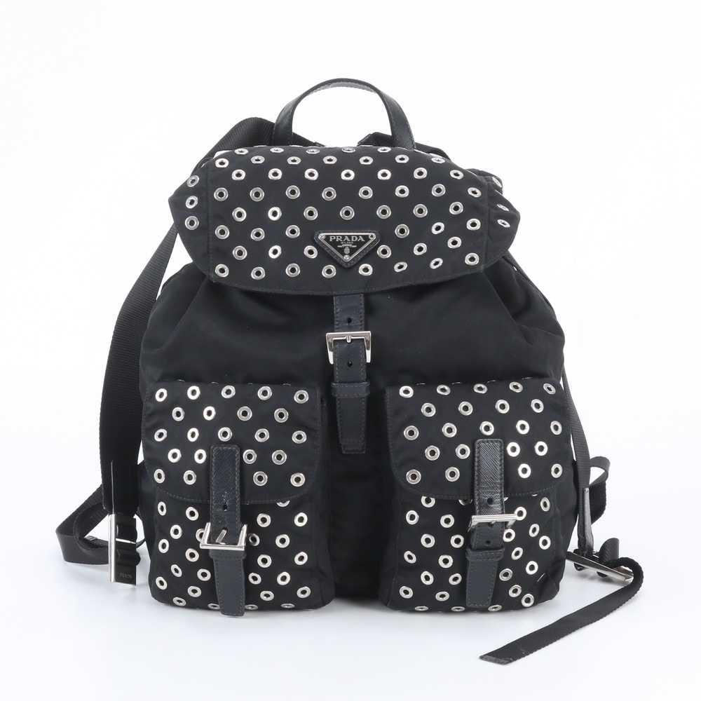 ■極美品 プラダ テスート ナイロンパンチングリュックサック