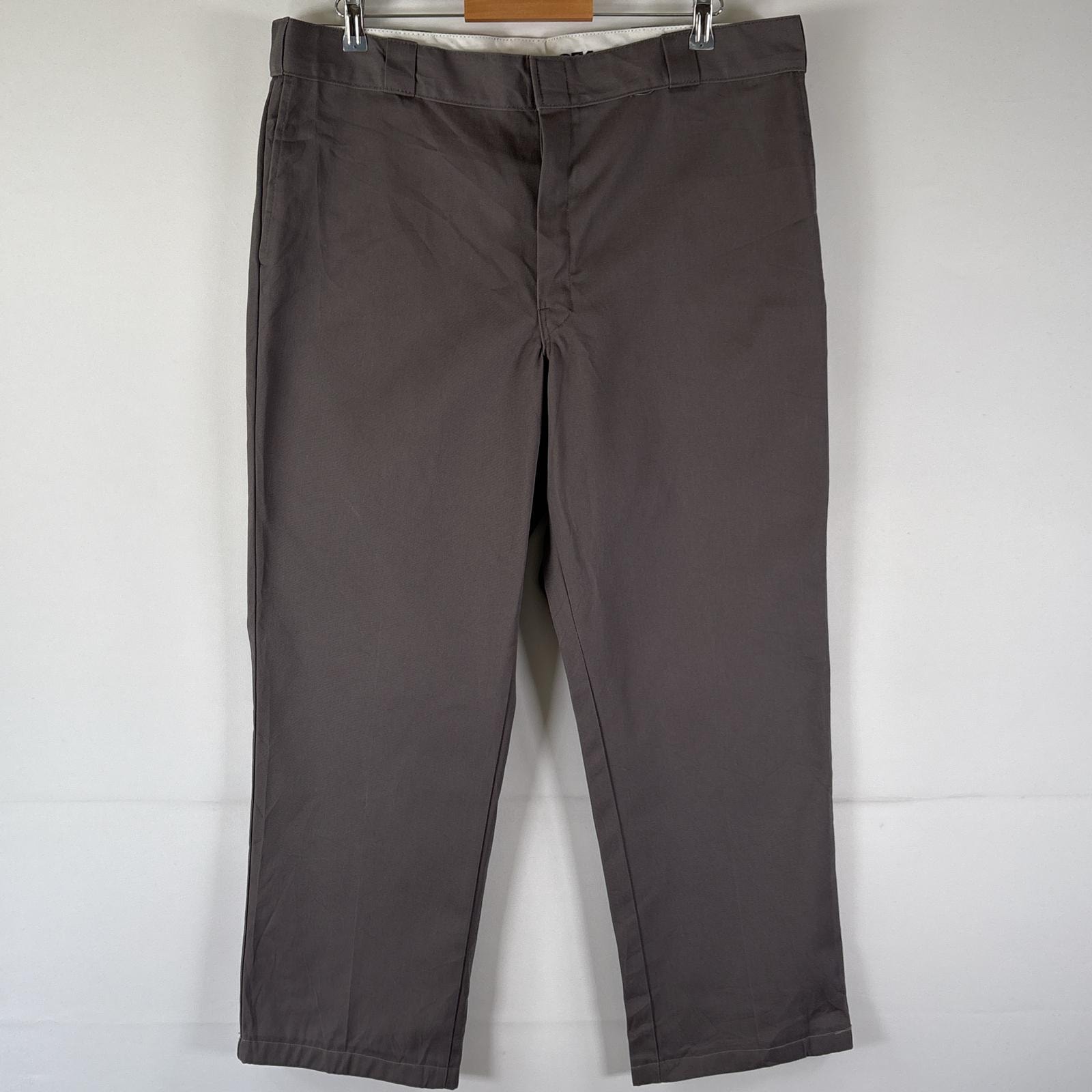 古着 ディッキーズ Dickies ワークパンツ 長ズボン ワンポイントロゴ ボトムス 大きいサイズ 874 オリジナルフィット グレー系 メンズ
