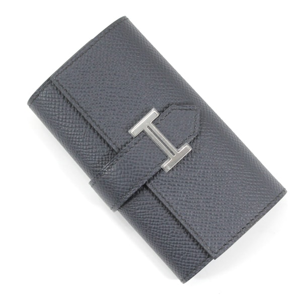 【新品・未使用】エルメス キーケース 4連 ベアン 紺 ブルーニュイ ネイビー シルバー金具 ヴォーエプソン メンズ レディース 本革 レザー HERMES エレガント オシャレ 便利 ブランド 定番 人気 プレゼント ギフト