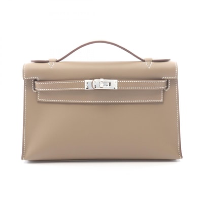 エルメス HERMES ポシェットケリー ミニ エトゥープ ハンドバッグ バッグ ヴォースイフト ヴォースイフト レディース グレー系 【中古】