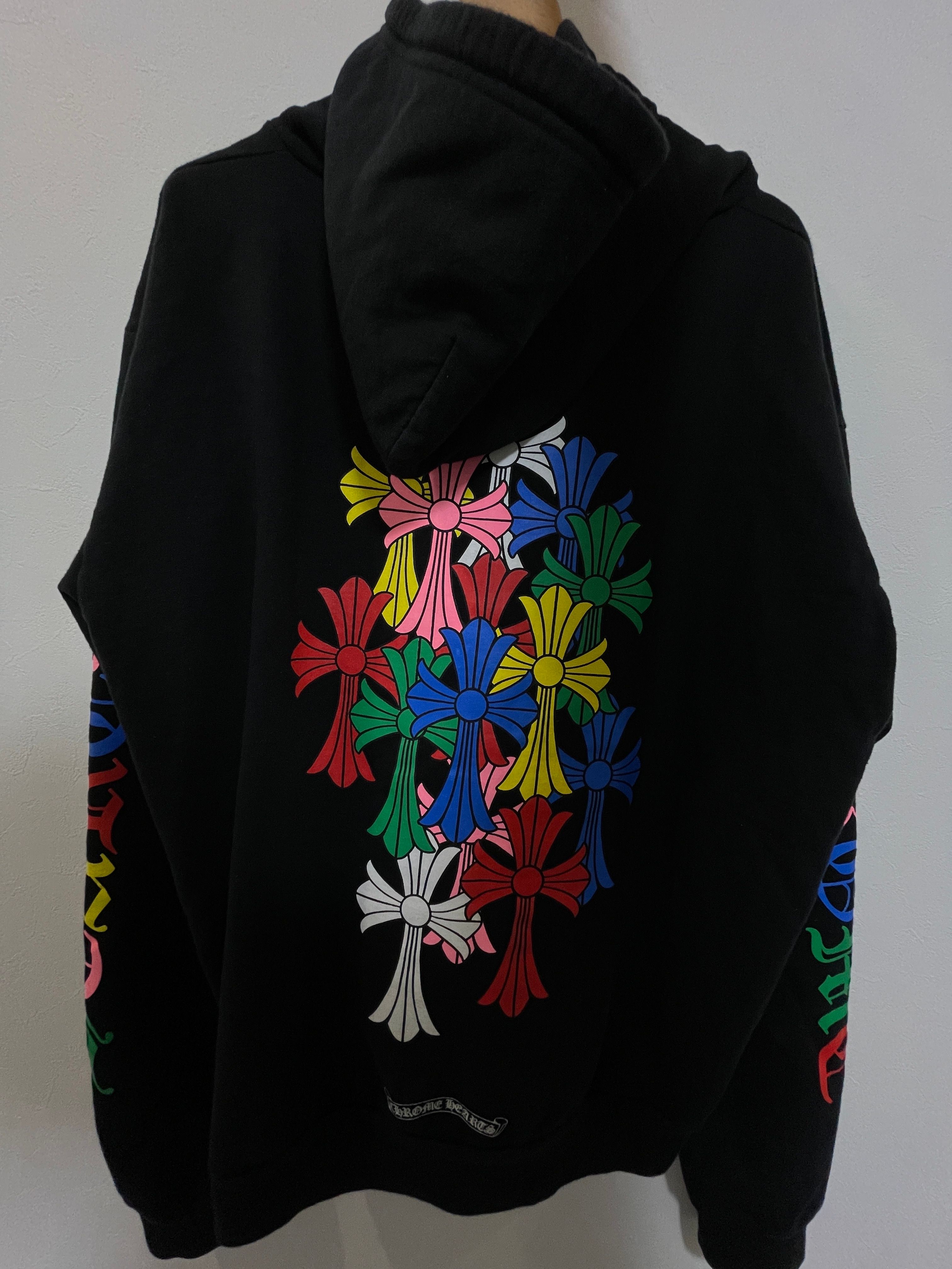 Chrome Hearts Multi Color Cross Cemetery Zip Up Hoodie "Black"