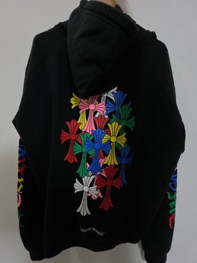 Chrome Hearts Multi Color Cross Cemetery Zip Up Hoodie "Black"