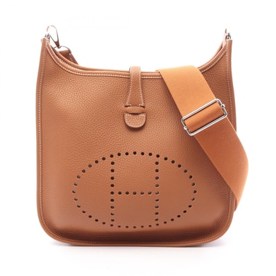 エルメス HERMES エヴリン 3 トロワ PM ショルダーバッグ バッグ レザー トリヨンクレマンス トリヨンクレマンス ゴールド レディース ブラウン系 【中古】