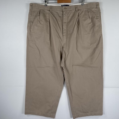 古着 ポロバイラルフローレン Polo by Ralph Lauren チノパンツ ポロチノ ワンポイント スラックス 大きいサイズ w48 L32 ベージュ メンズ
