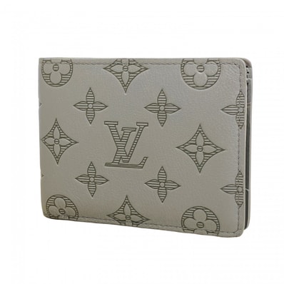 【6dd5437-k】ルイヴィトン 財布 モノグラム・シャドウ ポルトフォイユミュルティプル M81383 アンスラサイトグレー【中古】メンズ