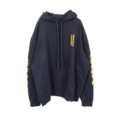 Chrome Hearts Sleeve Logo Print Pullover Hoodie "Navy"
