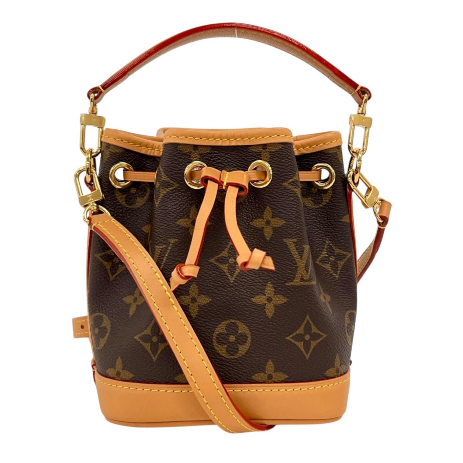 ルイヴィトン ナノノエ モノグラム ショルダーバッグ モノグラムキャンバス M81266 ブラウン レディース LOUIS VUITTON  中古