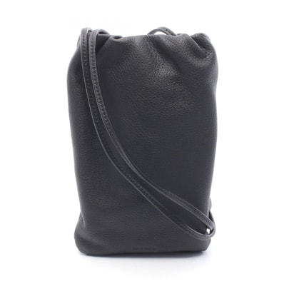ザ ロウ THE ROW Bourse フォンケース ショルダーバッグ バッグ レザー レディース ブラック系 W1418L108BAS 【新品】