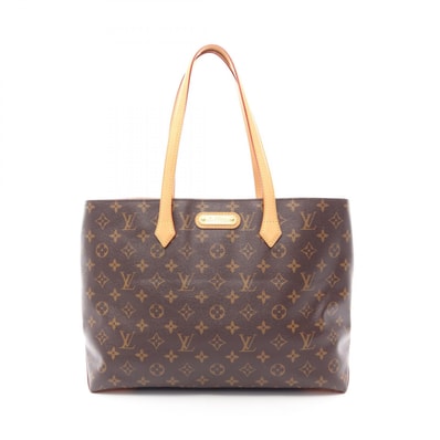 ルイ・ヴィトン LOUIS VUITTON ウィルシャーMM トートバッグ バッグ PVCコーティングキャンバス レザー モノグラム レディース ブラウン系 M45644 【中古】