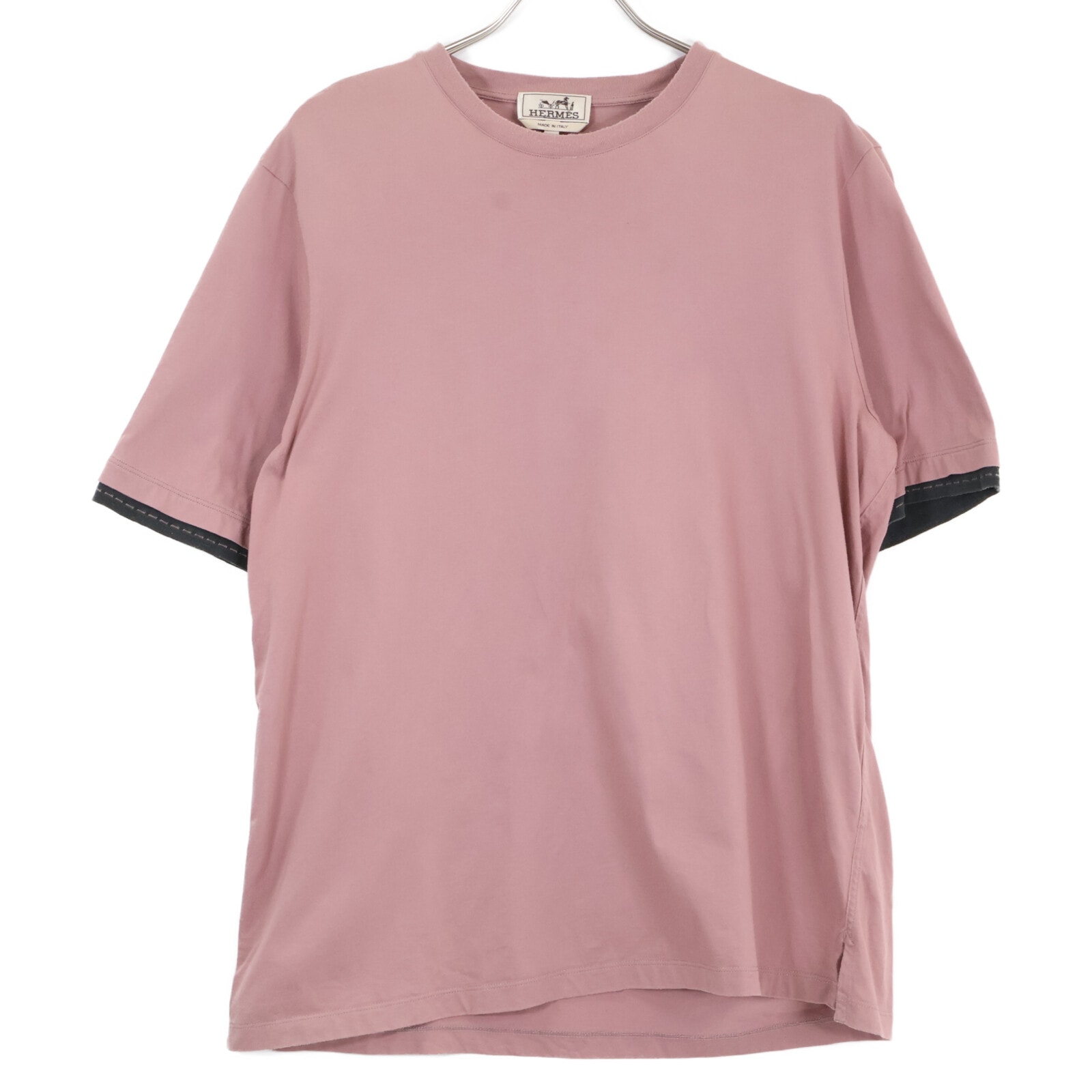 エルメス 21-5758 コットン100% 袖レイヤード Tシャツ M