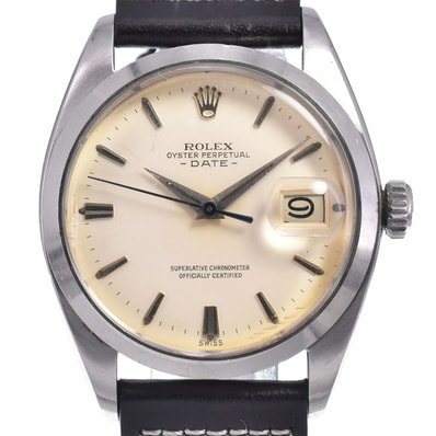 ロレックス ROLEX 1500 ヴィンテージ オイスターパーペチュアル デイト Cal.1560 バタフライローター 自動巻き メンズ 腕時計 Q#148597