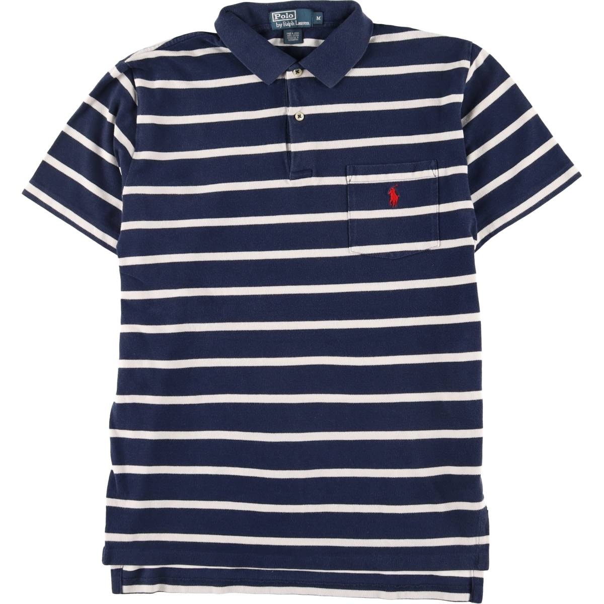 古着 ラルフローレン Ralph Lauren POLO by Ralph Lauren 半袖 ボーダー ポロシャツ メンズM相当/eaa562260