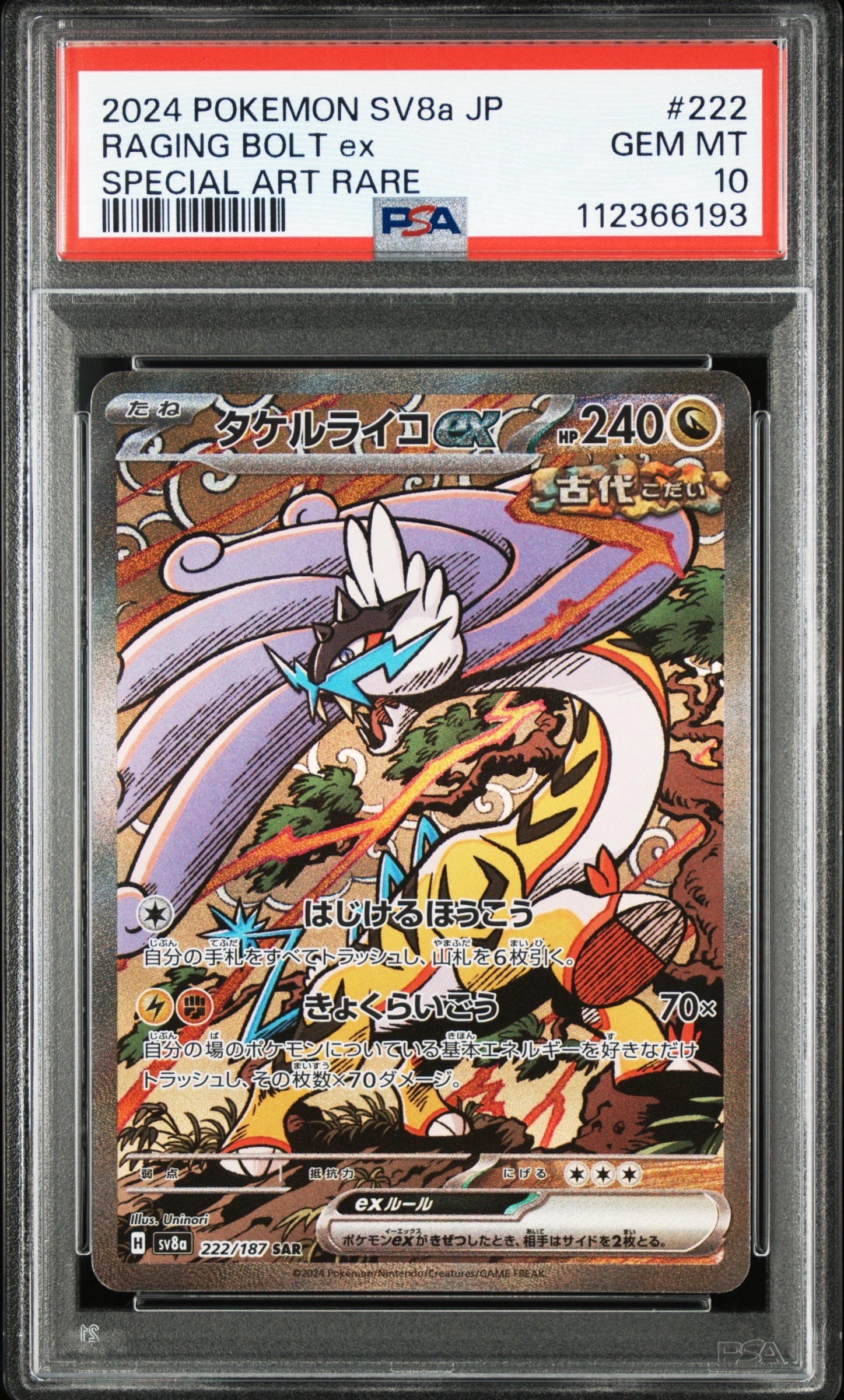 タケルライコex SAR [SV8a 222/187](ハイクラスパック「テラスタル