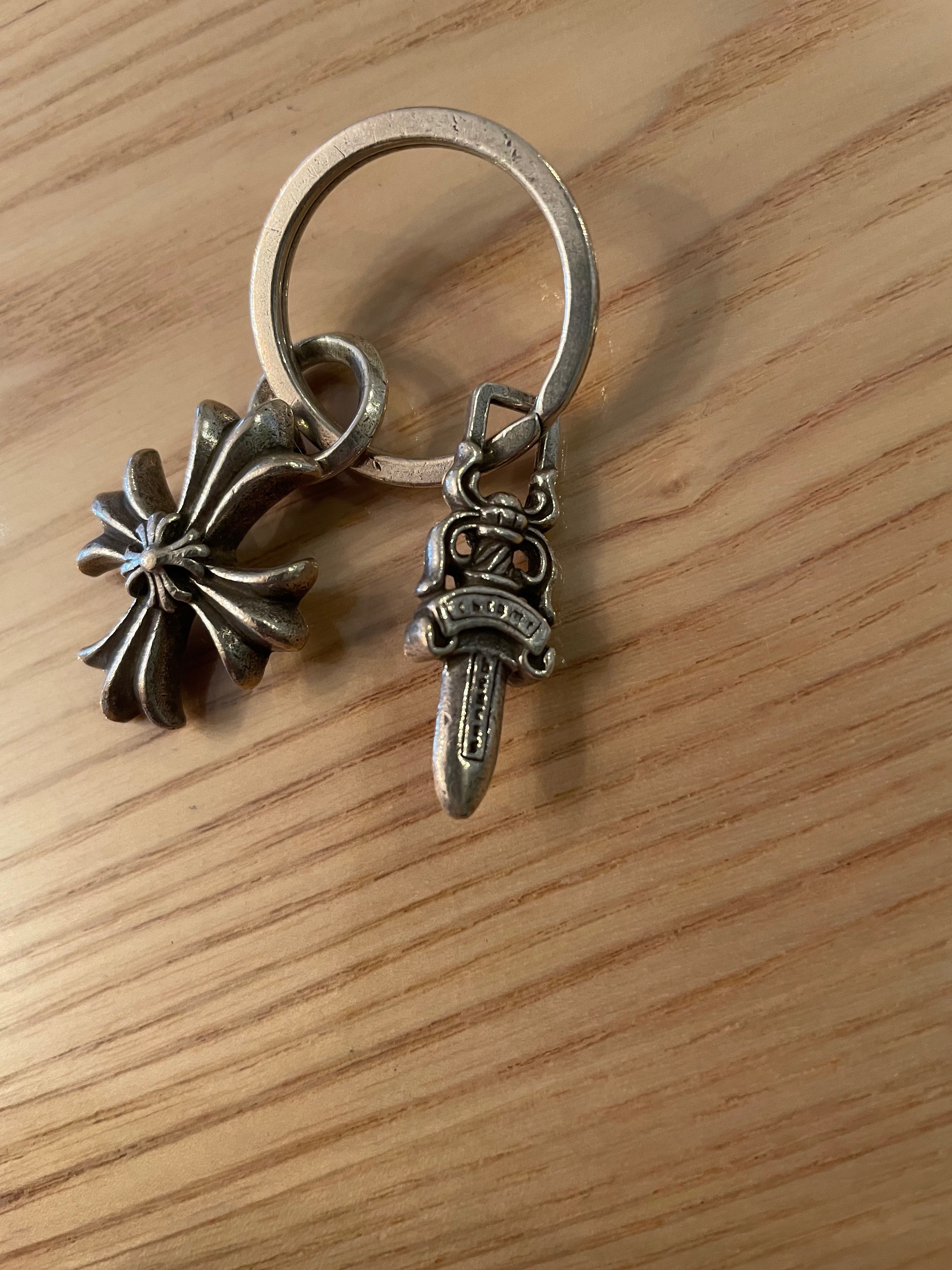 Chrome Hearts Ch Plus Key Ring "Silver"