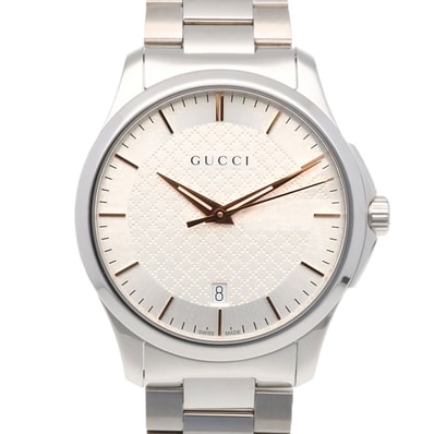 グッチ Gタイムレス 腕時計 時計 ステンレススチール YA126442(126.4) クオーツ メンズ 1年保証 GUCCI 中古