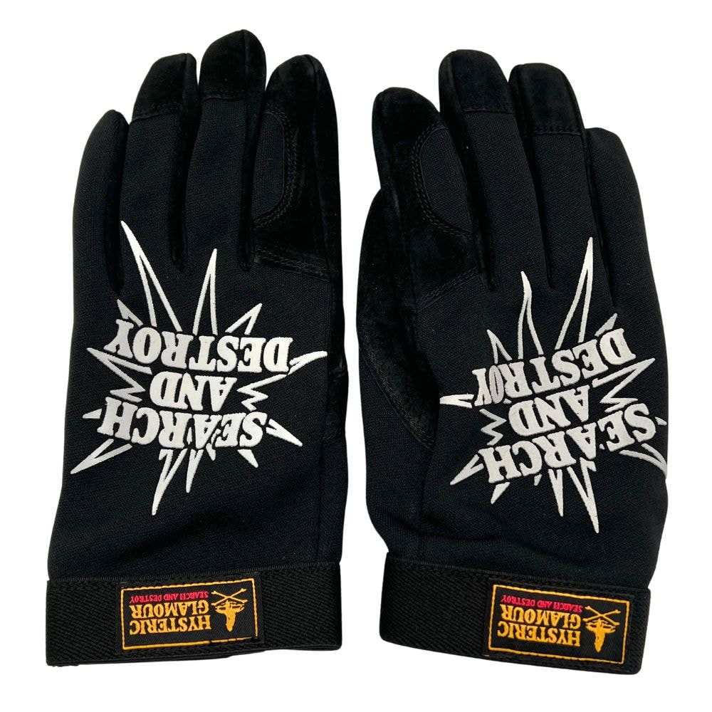 HYSTERIC GLAMOUR ヒステリックグラマー SEARCH AND DESTROY pt グローブ 手袋 56413