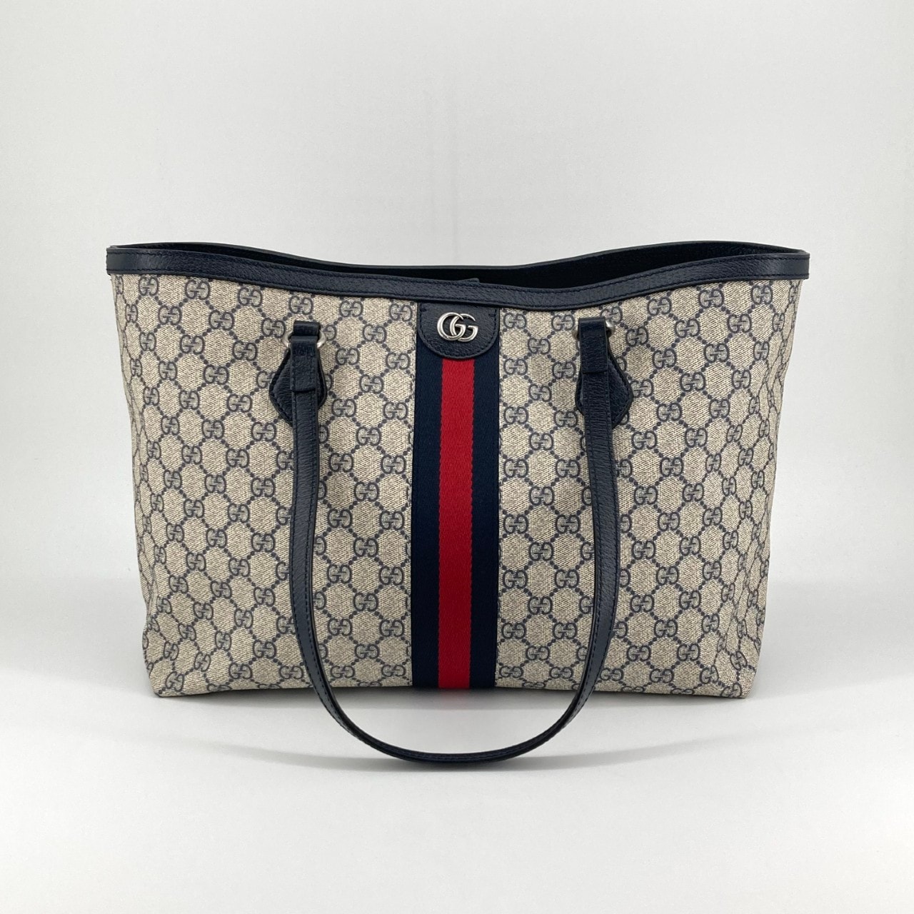 GUCCI(グッチ) オフィディア 631685 トートバッグ ベージュ×ダークネイビー