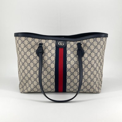 GUCCI(グッチ) オフィディア 631685 トートバッグ ベージュ×ダークネイビー