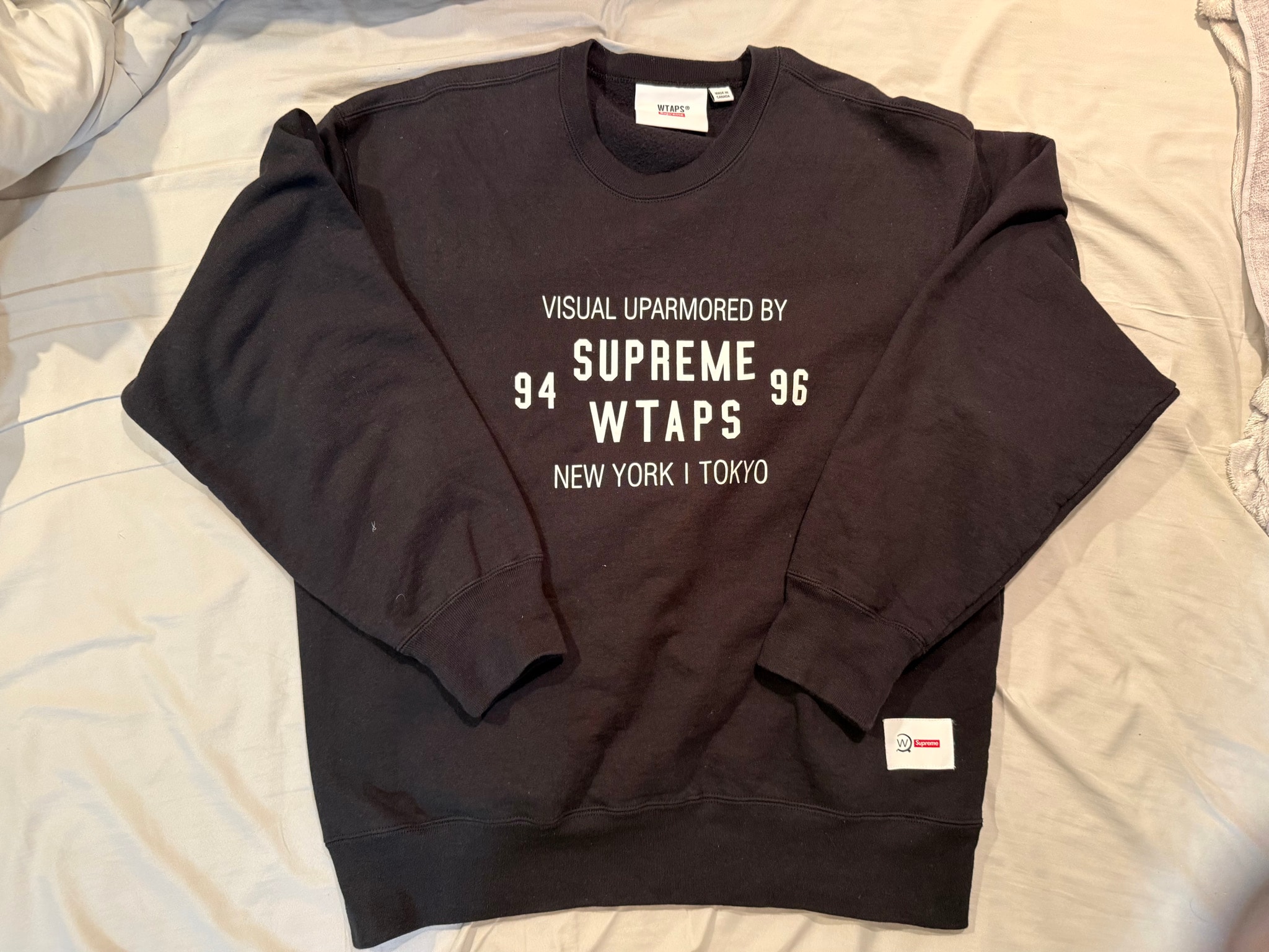 Supreme x WTAPS Crewneck "Black" 21274SPD-CSM03S