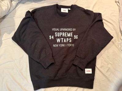 Supreme x WTAPS Crewneck "Black" 21274SPD-CSM03S