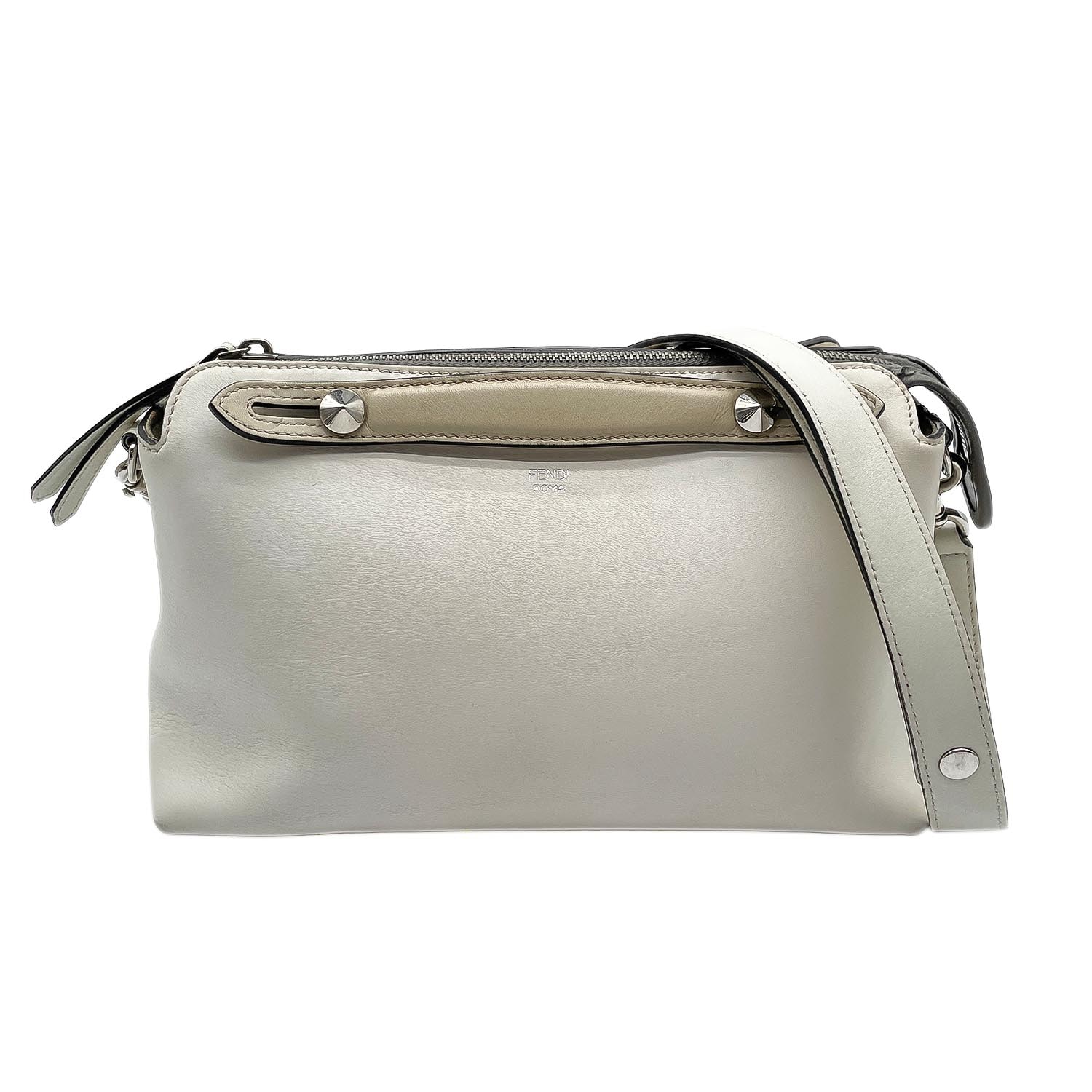 FENDI フェンディ バイザウェイ 2WAY ハンドバッグ
 ミニボストン レザー ホワイト レディース
 【中古】
