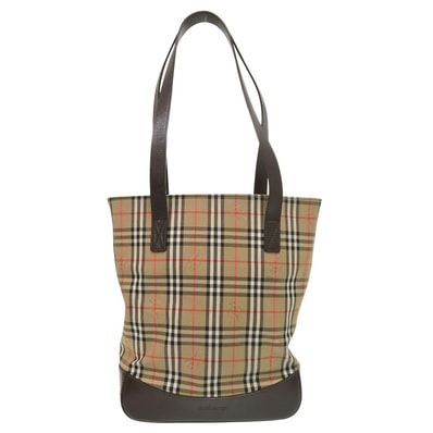 バーバリー ノバチェック ナイロン ブラウン トートバ