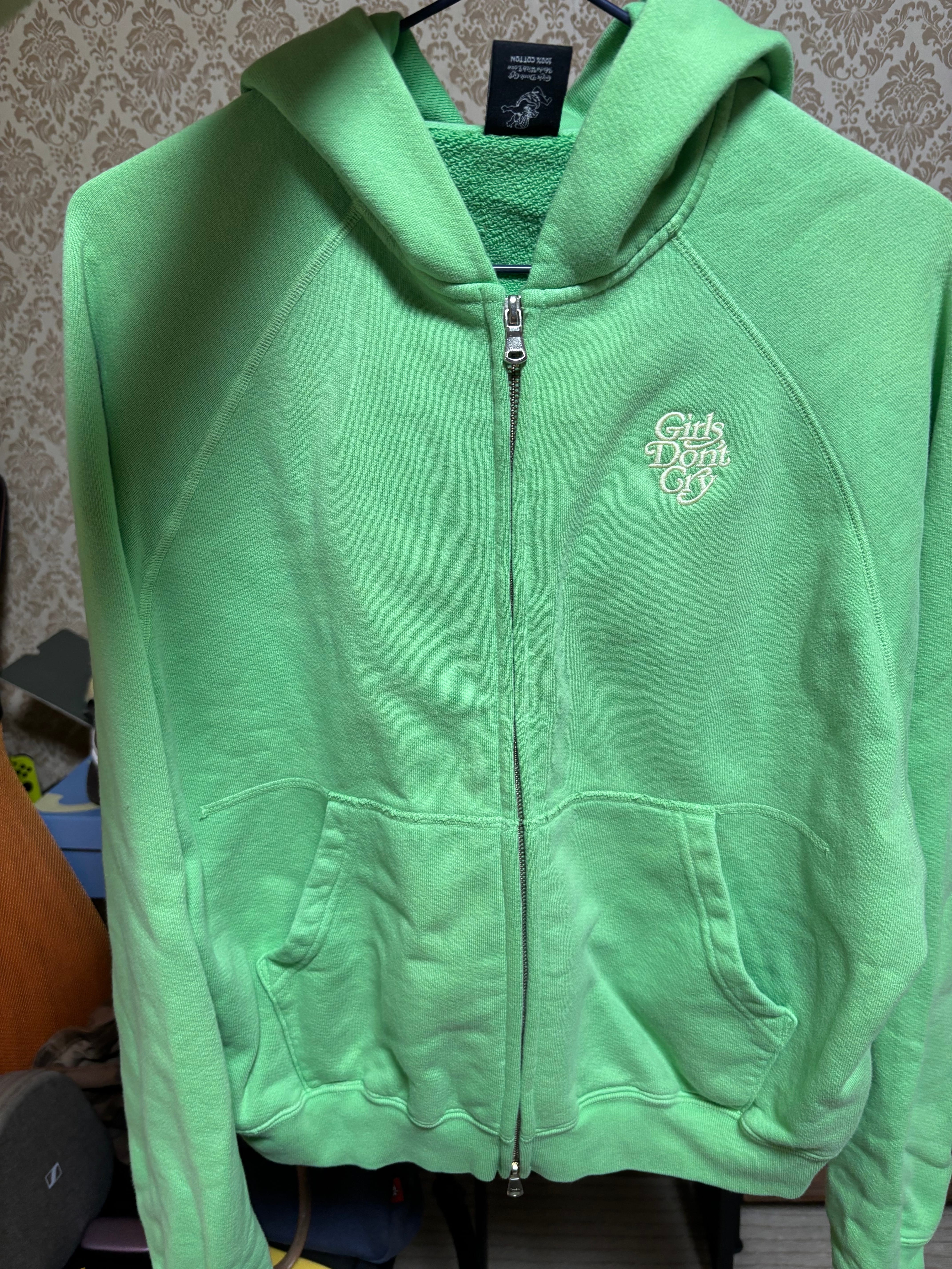 Girls Don't Cry Zip Sweat Hoodie "Green"