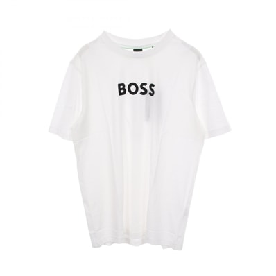 ボス BOSS ロゴ 半袖Tシャツ 衣料品 トップス コットン メンズ ホワイト系 50553652100XL 【新品】