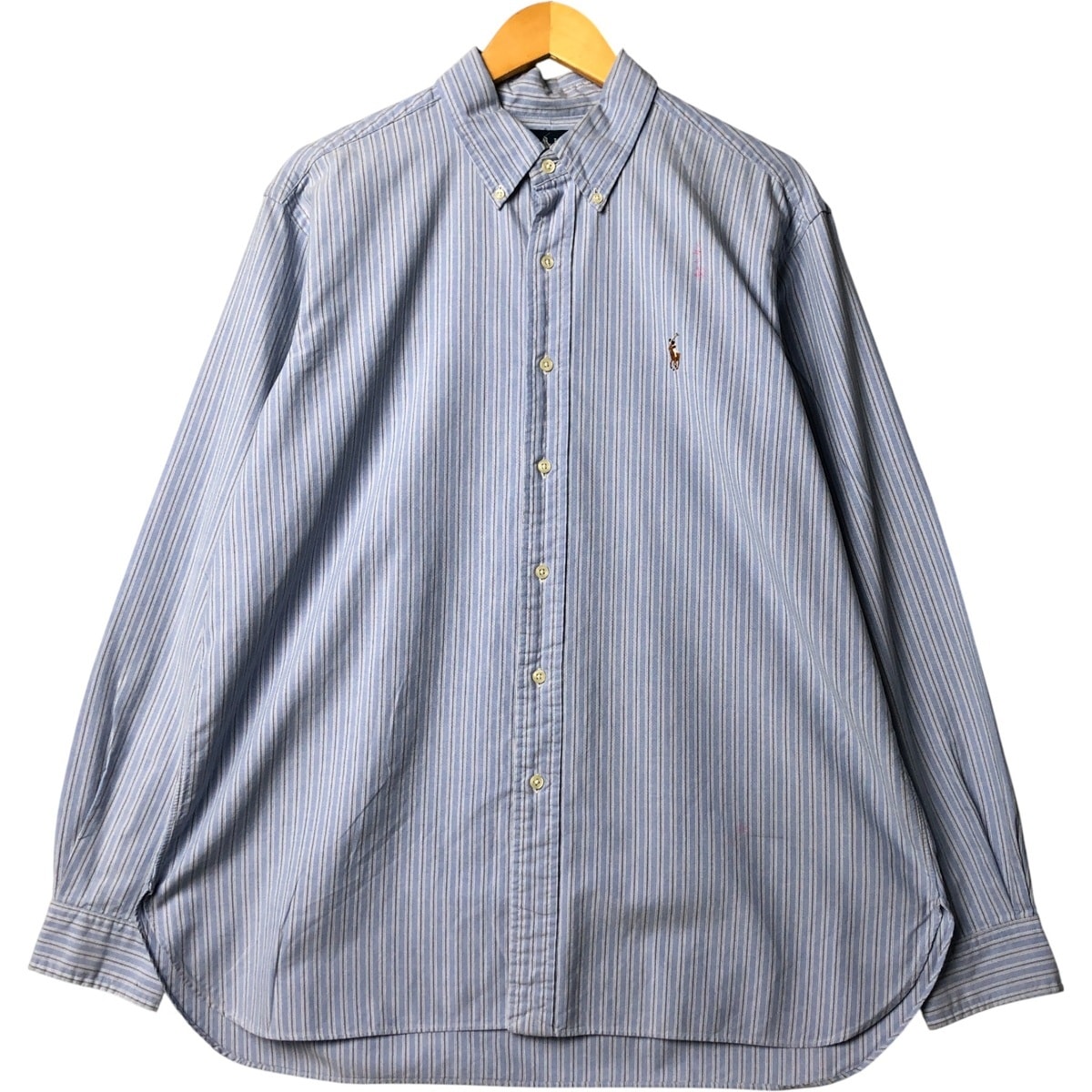 古着 ラルフローレン Ralph Lauren CLASSIC FIT 長袖 ボタンダウンストライプシャツ メンズXL相当/eaa578239