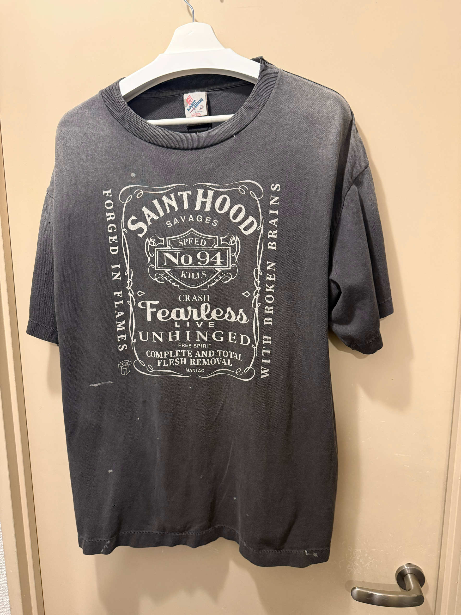 SAINT Mxxxxxx x NEIGHBORHOOD SS Tee STHD.FEARLESS "Black" 25119SMN-CSM03S / SM-HR8-0000-C70