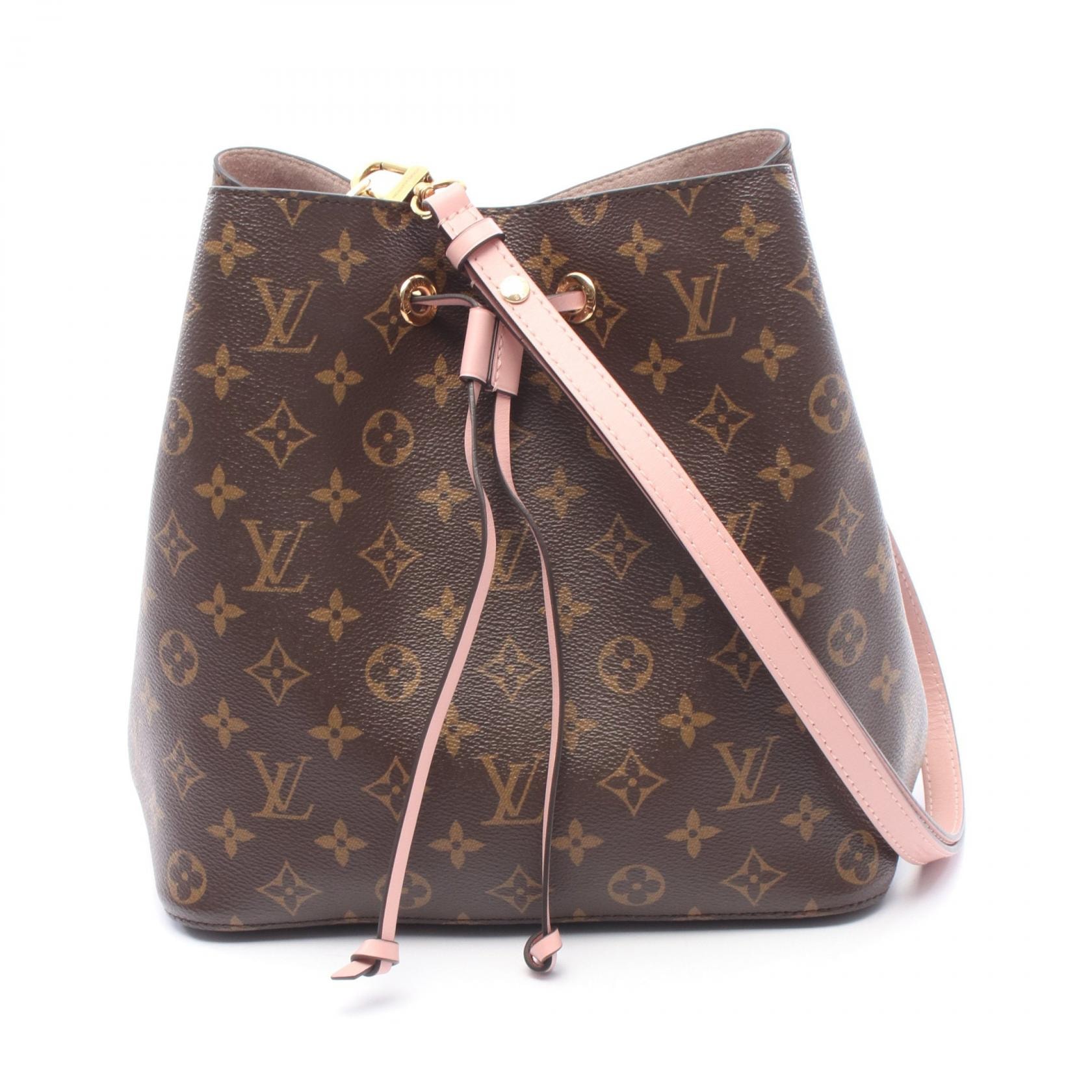 ルイ・ヴィトン LOUIS VUITTON ネオノエ ショルダーバッグ バッグ PVCコーティングキャンバス レザー モノグラム ローズプードル レディース ブラウン系 / ピンク系 M44022 【中古】