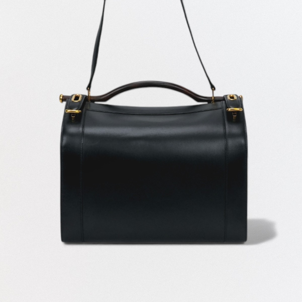 エルメス HERMES ドクターズ バッグ トートバッグ ショルダーバッグ ボックスカーフ ノワール Noir ブラック Black 黒 ゴールド金具 ハンドバッグ 2Way