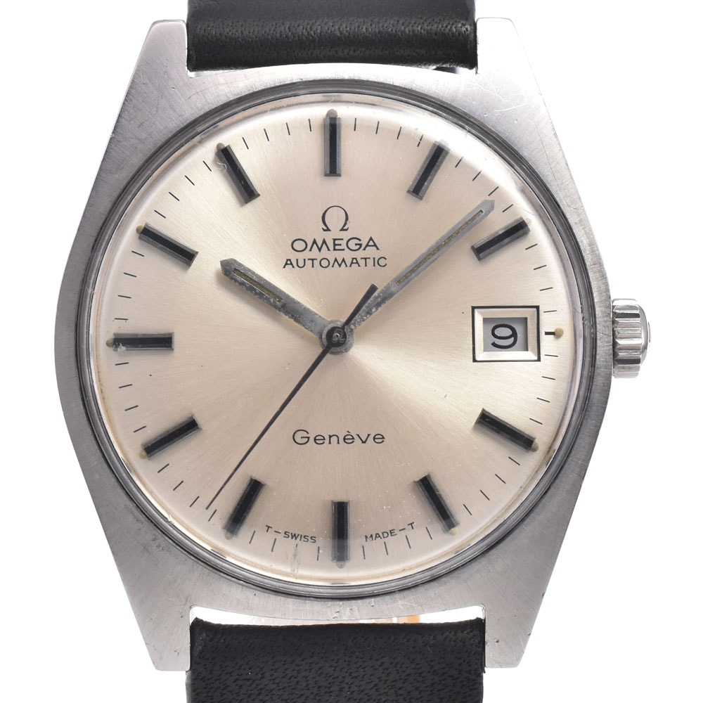 オメガ OMEGA Ref.166.0041 ヴィンテージ ジュネーブ デイト Cal.565 シルバー 自動巻き メンズ 良品 腕時計 M#149984