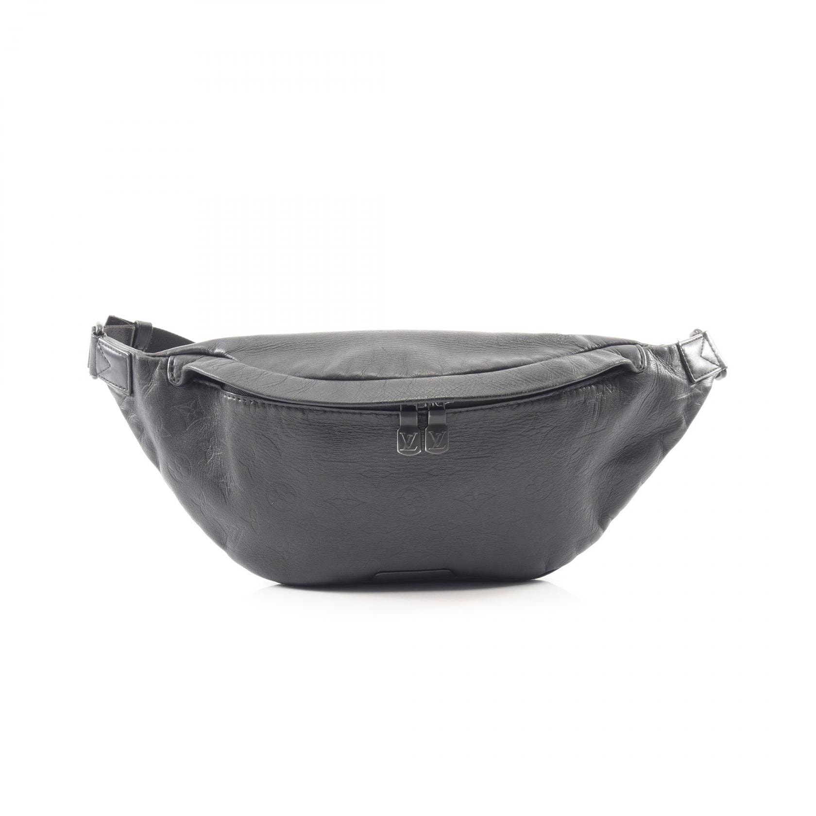 ルイ・ヴィトン LOUIS VUITTON ディスカバリー バムバッグPM ウエストバッグ ボディバッグ バッグ レザー モノグラム・シャドウ ノワール メンズ ブラック系 M46036 【中古】