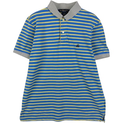 古着 ブルックスブラザーズ Brooks Brothers slim fit 半袖 ボーダー ポロシャツ メンズM相当/eaa644679