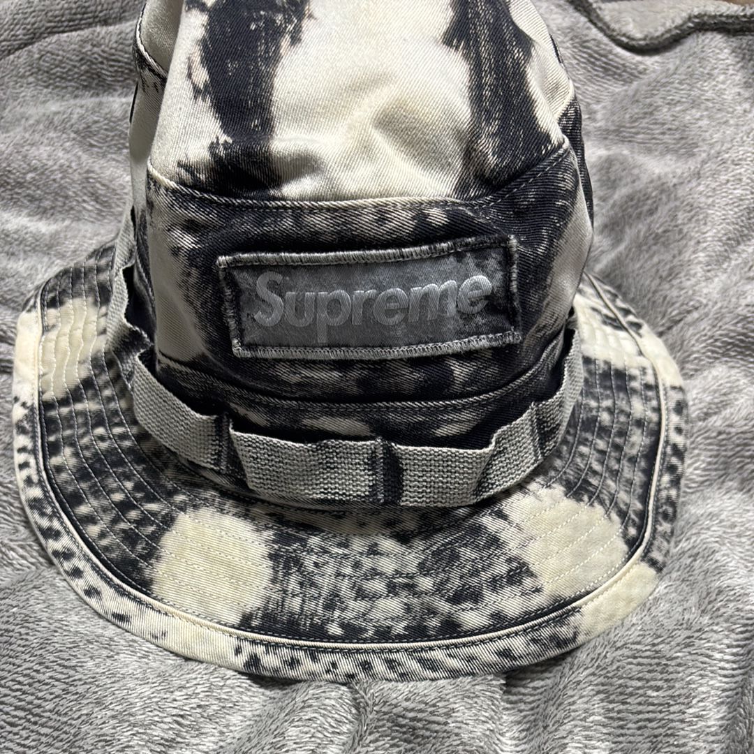 Supreme Bleached Chino Boonie "Black"