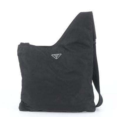 ■美品 プラダ テスート ナイロントライアングルロゴショルダーバッグ