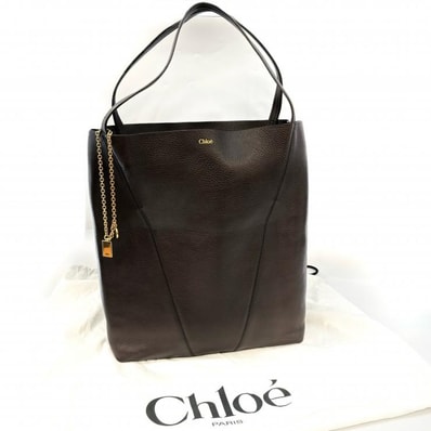 Chloe グレインレザー製 Chloé Spinラージトートバッグ イタリア製 鑑定済み 正規品 クロエ
